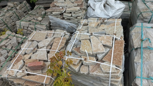 Гранитный плитняк галтованный для парковки купить в Радужном