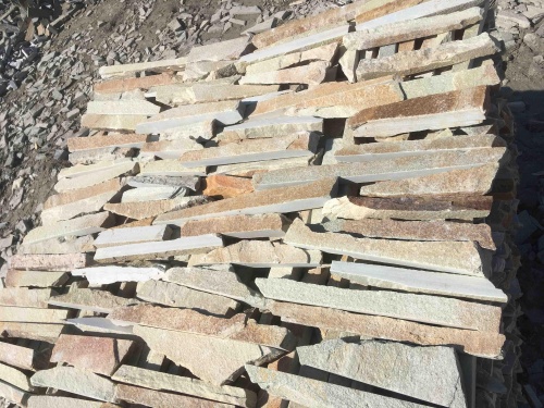 Горбушка златолит золотистый для облицовки купить в Радужном