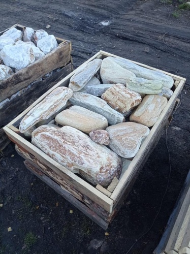 Златолит жёлтый, жёлто-зелёный глыбки и валуны для ланшафтного дизайна купить в Радужном